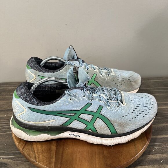 ASICS GEL-NIMBUS 24 Men’s Size 11.5 Sound Mind Body Soul Running Shoes Blue - Picture 3 of 9